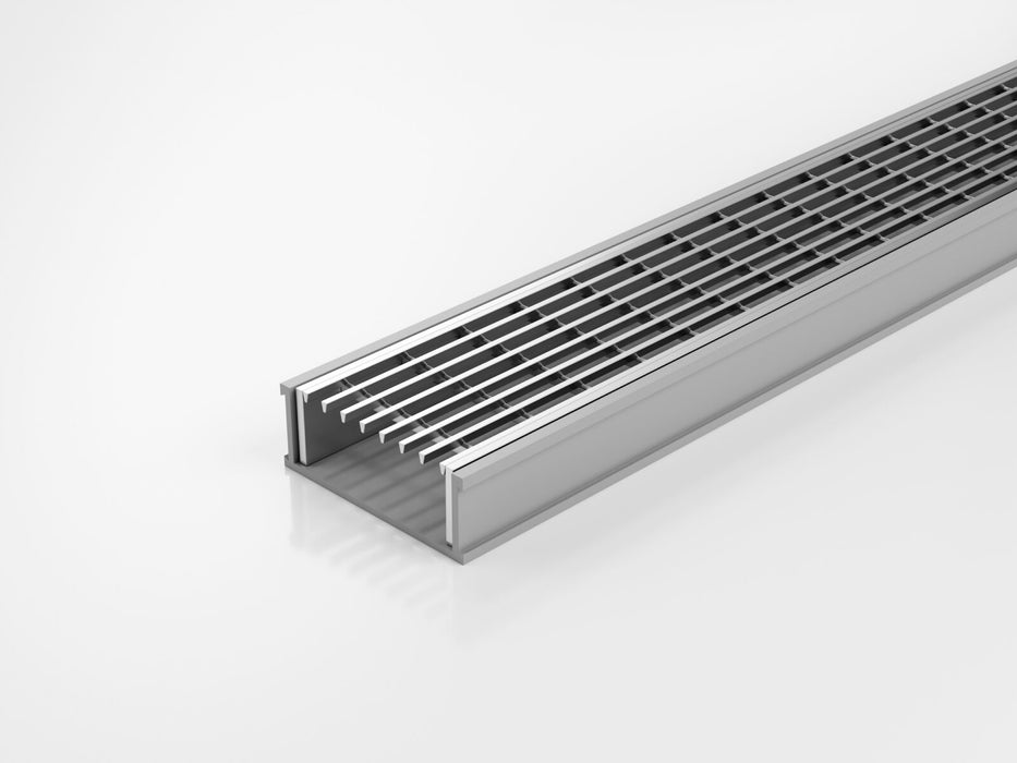 Slimline Linear Drainage system with Standard (TR) grate style