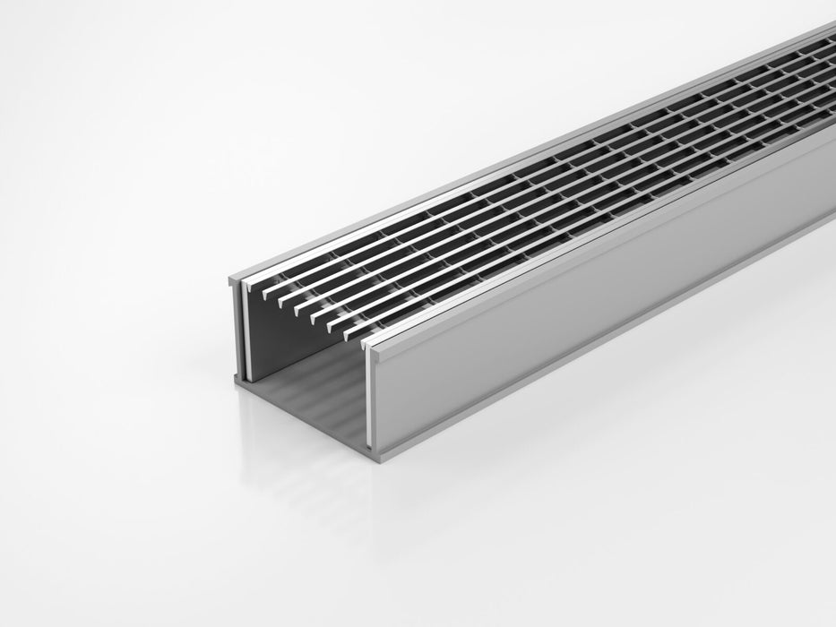Slimline Linear Drainage system with Standard (TR) grate style