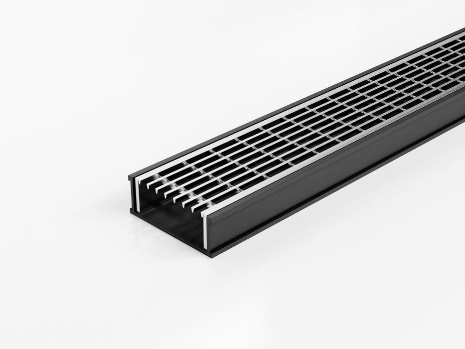 Slimline Linear Drainage system with Standard (TR) grate style