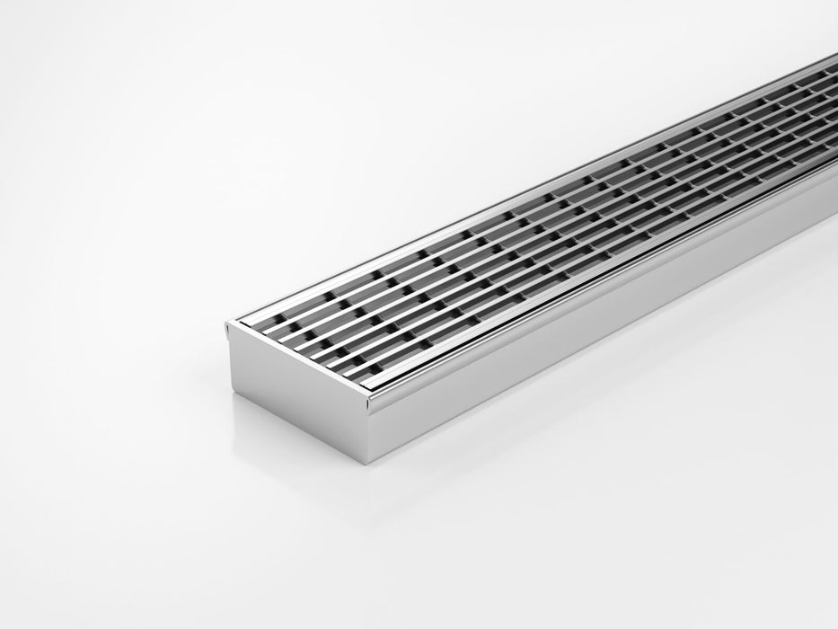 Slimline Linear Drainage system with Standard (TR) grate style