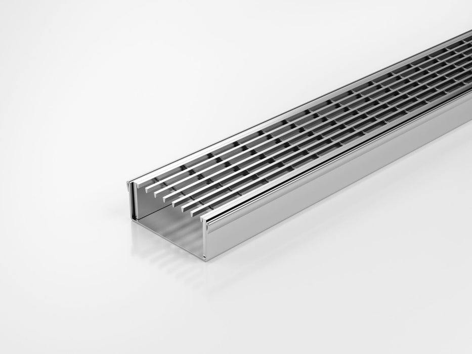 Slimline Linear Drainage system with Standard (TR) grate style