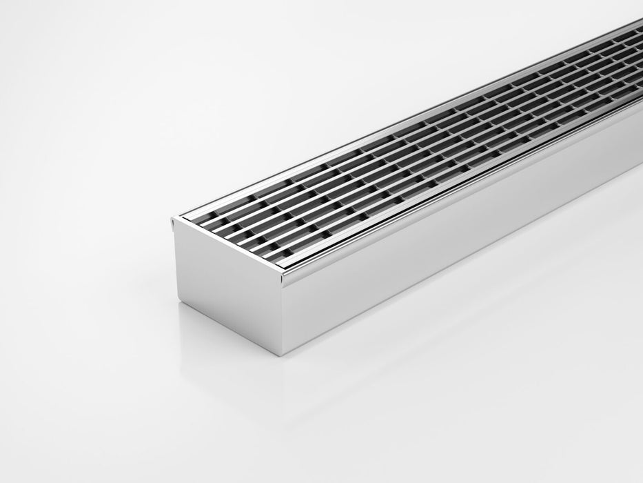 Slimline Linear Drainage system with Standard (TR) grate style