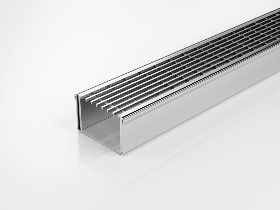Slimline Linear Drainage system with Standard (TR) grate style
