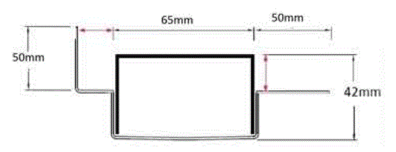 Wall + Floor Flange drainage system with Punched Perpendicular Slot (PPS) grate style