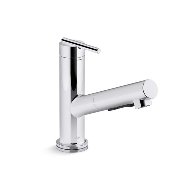 Kohler Crue Chrome/Matt Black/Vibrant Brushed Steel/Moderne Brushed Brass Pull Out Kitchen Mixer