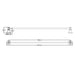 800mm Clasico Chrome/Brushed Nickel/Brushed Gold/Matt Black Single Towel Rail - HD reno