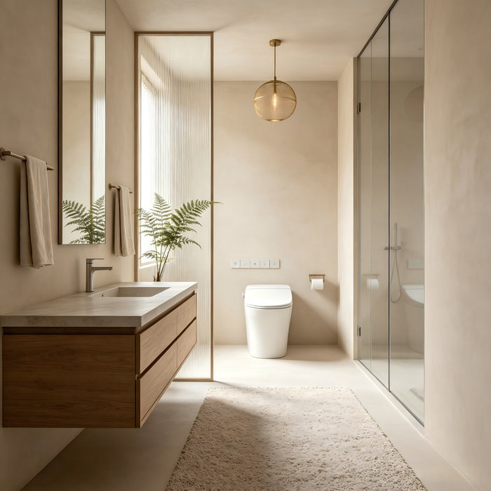 684*403*470mm Lafeme Neovanta White Cisternless Wall Faced Smart Toilet