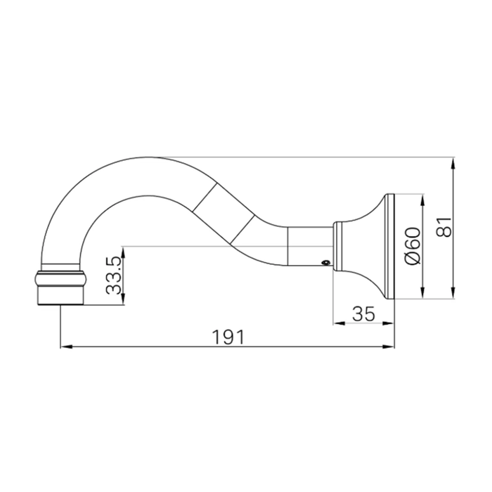 Nero York Lead-Free DZR Brass Bath Spout Only
