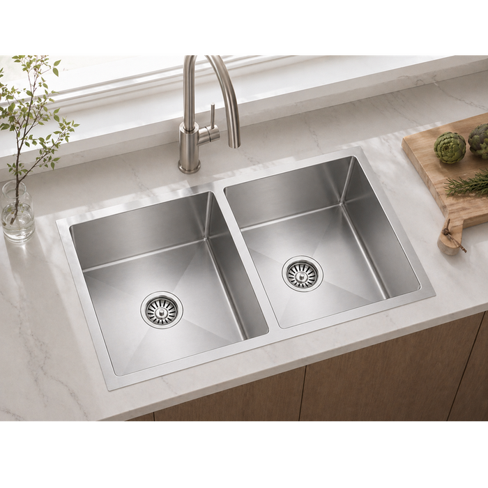 800*450*200mm Stainless Steel Double Bowl Kitchen Sink