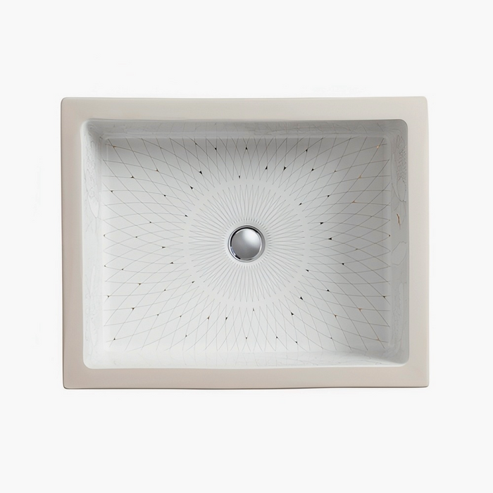 502*397mm KOHLER Rectangle Vitreous China Empress Bouquet Kathryn Undermount Basin