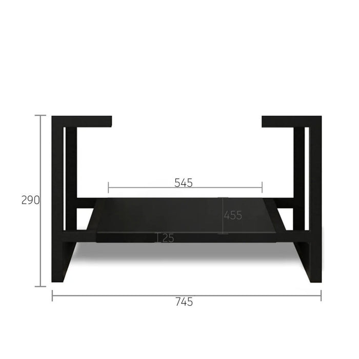 600-1500*460*840mm OTTI Marlo Matt Black Bathroom Freestanding Vanity With Legs
