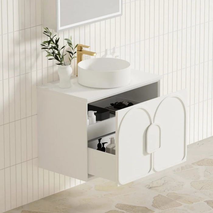 600-1800*460*550mm OTTI Laguna Mark Il Matt White High Moisture Resistant Plywood Wall Hung Vanity