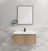 600-1800*450*400mm ABS Vienna American Oak MR Melamined Board Panel With PVC Coating Fluted Wall Hung Vanity - HD reno