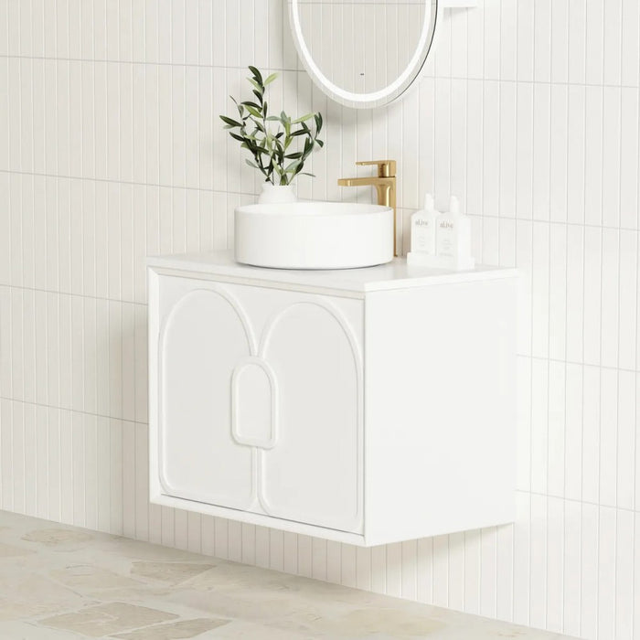 600-1800*460*550mm OTTI Laguna Mark Il Matt White High Moisture Resistant Plywood Wall Hung Vanity