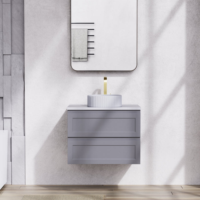 600-1500*460*560mm Matt Grey Bathroom Vanity Wall Hung Cabinet Only and Ceramic/Stone Top Available
