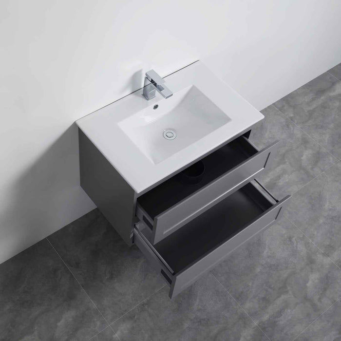 600-1500*460*560mm Matt Grey Bathroom Vanity Wall Hung Cabinet Only and Ceramic/Stone Top Available