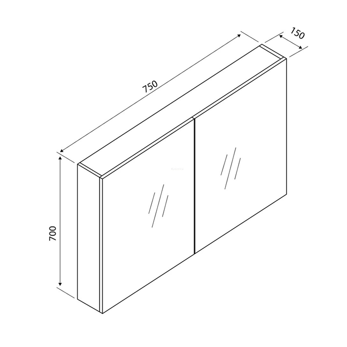 600-1200*700*150mm Aulic Bella Tuscana/Calader/Matt White/Matt Black/Gloss White/Leo/Grace/Mia/Max Shaving Cabinet