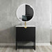600-1500*460*840mm OTTI Marlo Matt Black Bathroom Freestanding Vanity With Legs