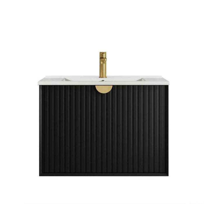 600-1500*460*550mm OTTI Marlo Matt Black Bathroom Wall Hung Vanity