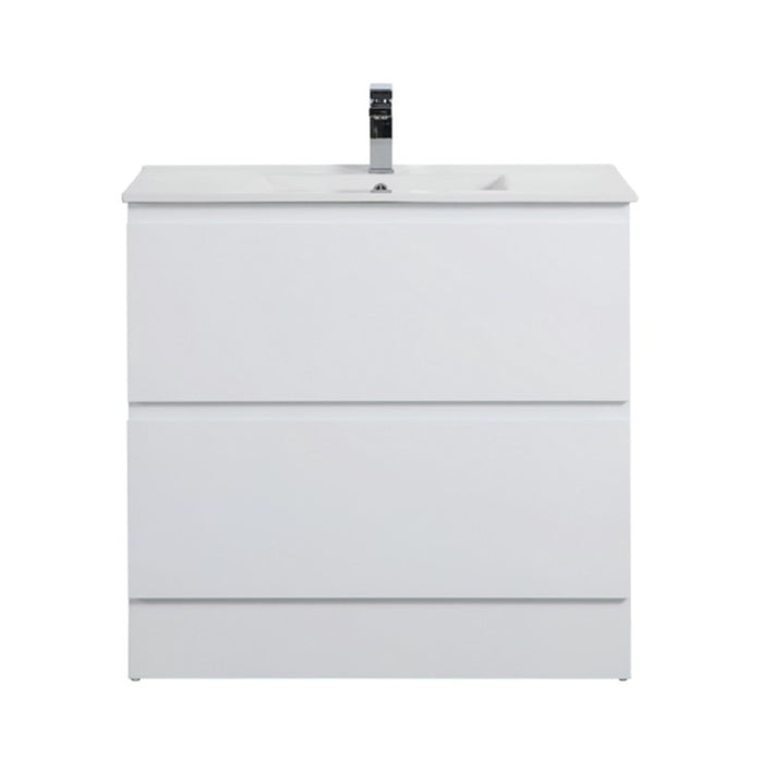 600-1500*460*880mm Poseidon Riva White Bathroom Freestanding Vanity With Kickboard