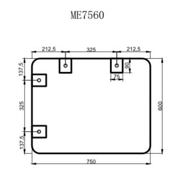 750/900/1200/1500mm ABS Brushed Copper Framed Rectangle Wall Mounted Copper-free Mirror