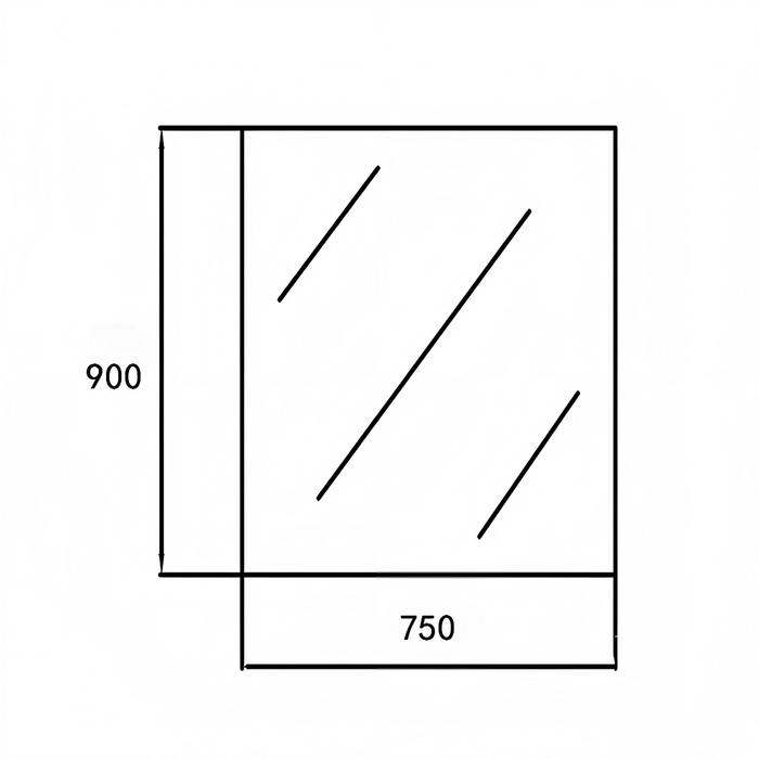 450-1500mm Sunny Beveled Edge Frameless Glass Rectangle Copper Free Mirror With Safety Firm