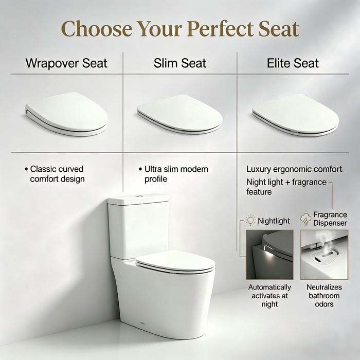 650*305*830mm Kohler Grande Ceramic Gloss White Rimless Back To Wall Toilet