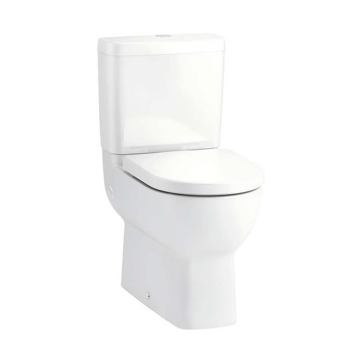 600*406*835mm Kohler Reach Compact White Box Rim Rear/Side Inlet Back To Wall Toilet Suite