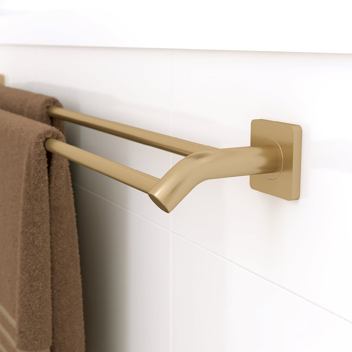 900mm Fienza Sansa Stainless Steel Square Plate Double Towel Rail