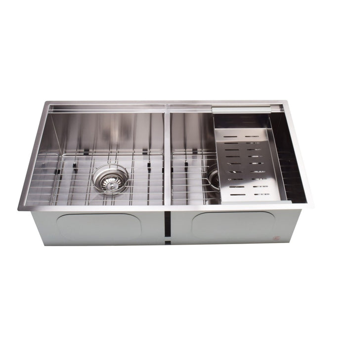 840*450*255mm Sunny Rectangle Double Bowl Kitchen Sink With Full Accessories