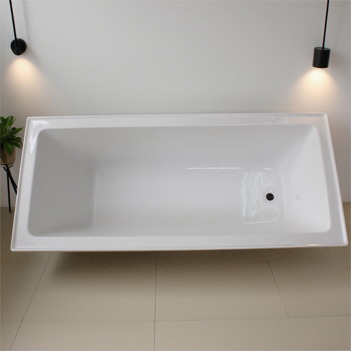 1500-1800*750*470mm Broadway Alpha A Or B White Acrylic Rectangle Drop In  Bathtub