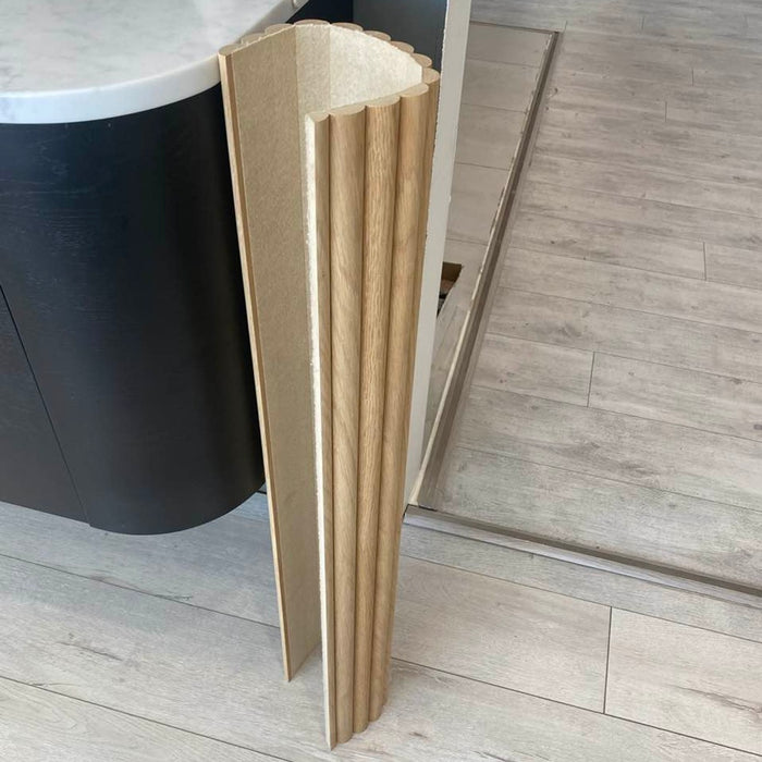25mm Natural Oak Round Timber Veneer Flexible Wall Panel