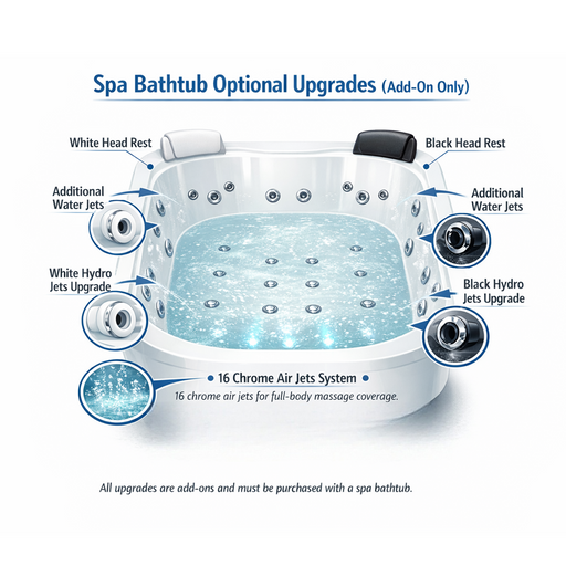 Freestanding Spa Bathtub Optional Upgrades (Add-On Only)
