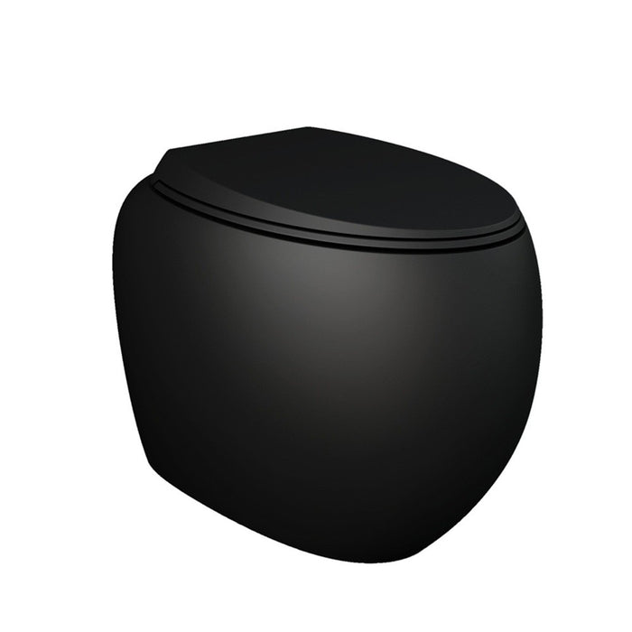 560*400*420mm Fienza RAK Cloud  Rimless Matt White/Black Wall Faced Toilet