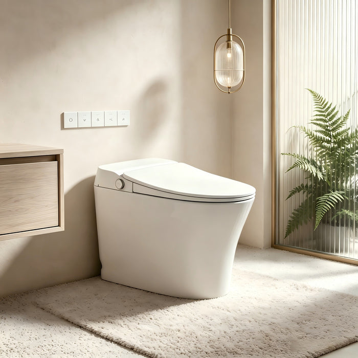 684*403*470mm Lafeme Neovanta White Cisternless Wall Faced Smart Toilet