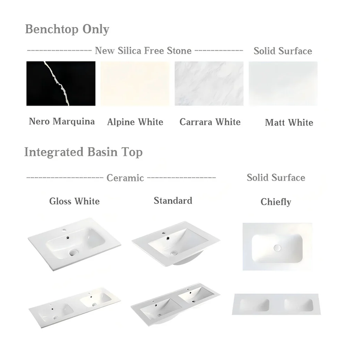 600-750*460*880mm Poseidon Acacia Matt Black PVC Bathroom Freestanding Vanity With Kickboard