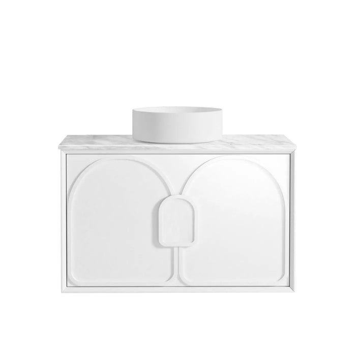 600-1800*460*550mm OTTI Laguna Mark Il Matt White High Moisture Resistant Plywood Wall Hung Vanity