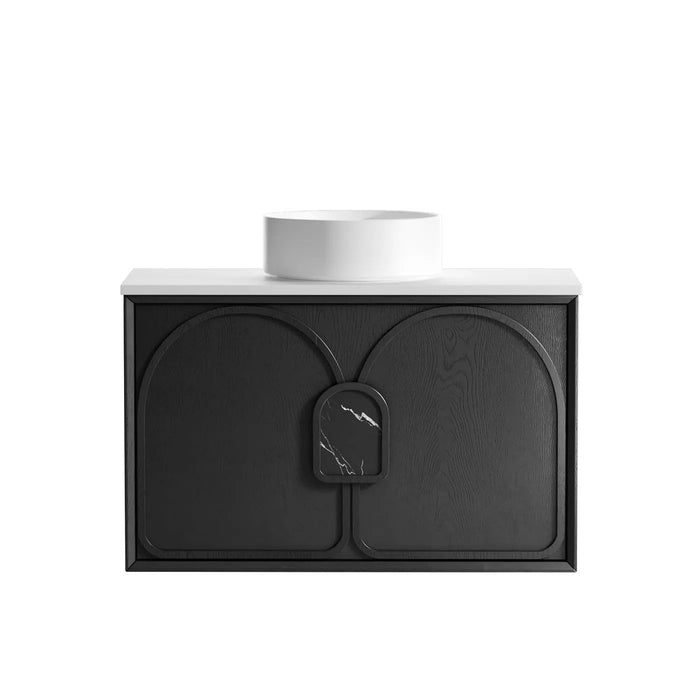 600-1800*460*550mm OTTI Laguna Mark Il Black Oak High Moisture Resistant Plywood Wall Hung Vanity