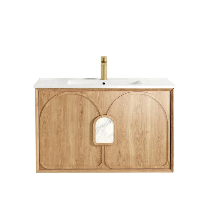600-1800*460*550mm OTTI Laguna Mark Il Natural Woodland Oak High Moisture Resistant Plywood Wall Hung Vanity