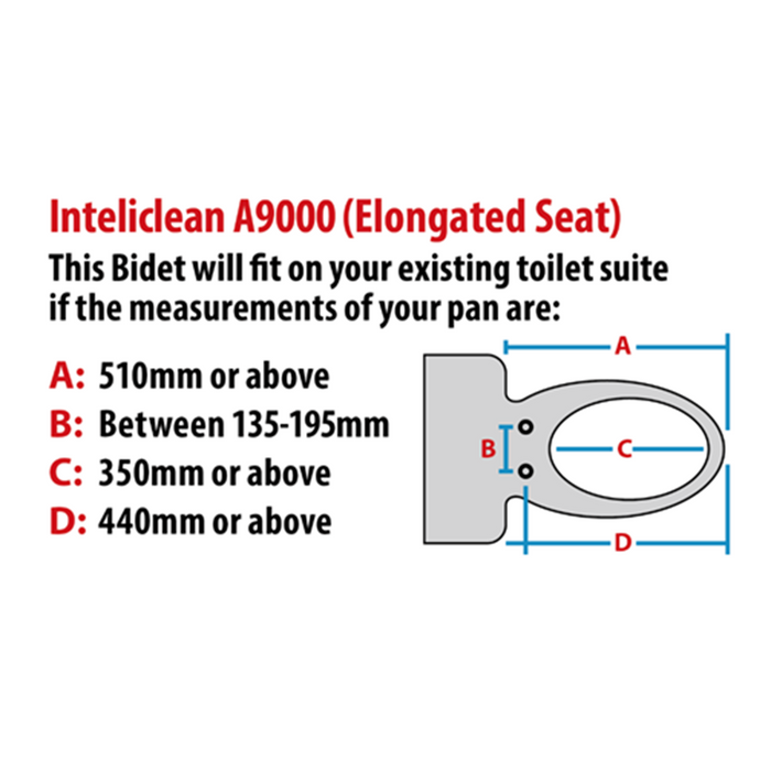 The Bidet Shop InteliClean Air 9000 Multiple Wash Functions Remote Control Bidet Toilet Seat Cover
