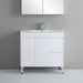 900-1800*460mm Bathroom Vanity Standard PVC Gloss White Freestanding With Legs Vanity - HD reno