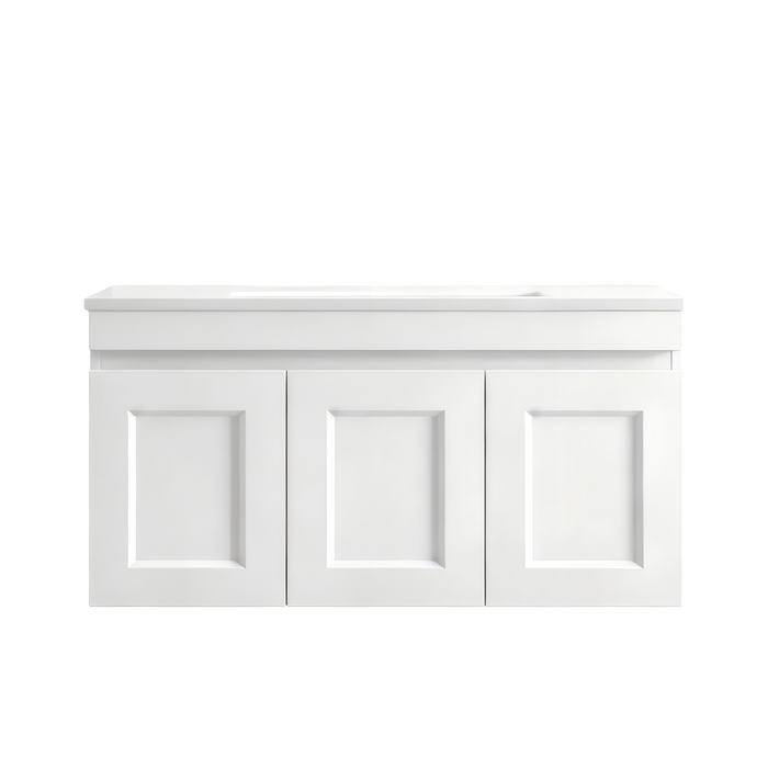 600-1500*455*445mm OTTI Hampton Matt White Bathroom Wall Hung Vanity