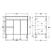 900-1800*460mm Bathroom Vanity Standard PVC Gloss White Freestanding With Kickboard Vanity