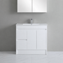 900-1800*460*880mm Standard PVC Gloss White Freestanding Vanity With Kickboard