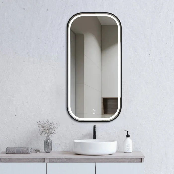 900/1200/1500mm Otti Newport Metal Frame Soft Rectangle Tuffi LED Mirror