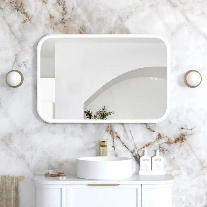 900/1200/1500mm Otti Newport Metal Frame Soft Rectangle Tuffi LED Mirror