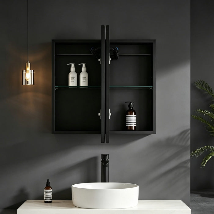 900/1200/1500mm Poseidon LED Olivia Oval Copper-free Polyurethane Shaving Cabinet