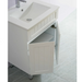 600-750*460mm Acacia Matte White Bathroom Vanity Freestanding With Legs Left/Right Drawers Cabinet Only and Ceramic/Stone Top Available - HD reno