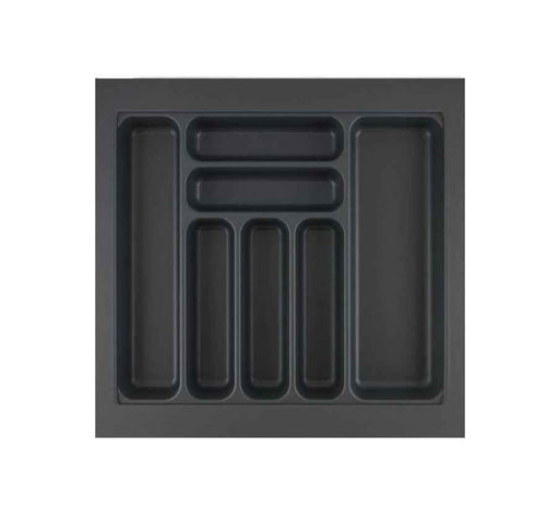 550mm Hettich Cutlery Insert Black Custom Size Kitchen Drawer Cutlery Tray Adjustable