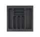 550mm Hettich Cutlery Insert Black Custom Size Kitchen Drawer Cutlery Tray Adjustable